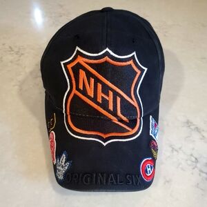 Vintage NHL Original Six Black Hat